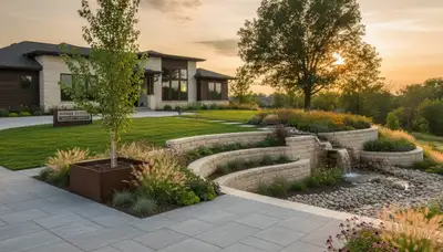 Landscaping crew provides lawn care services in Olathe, KS for a neat, healthy yard