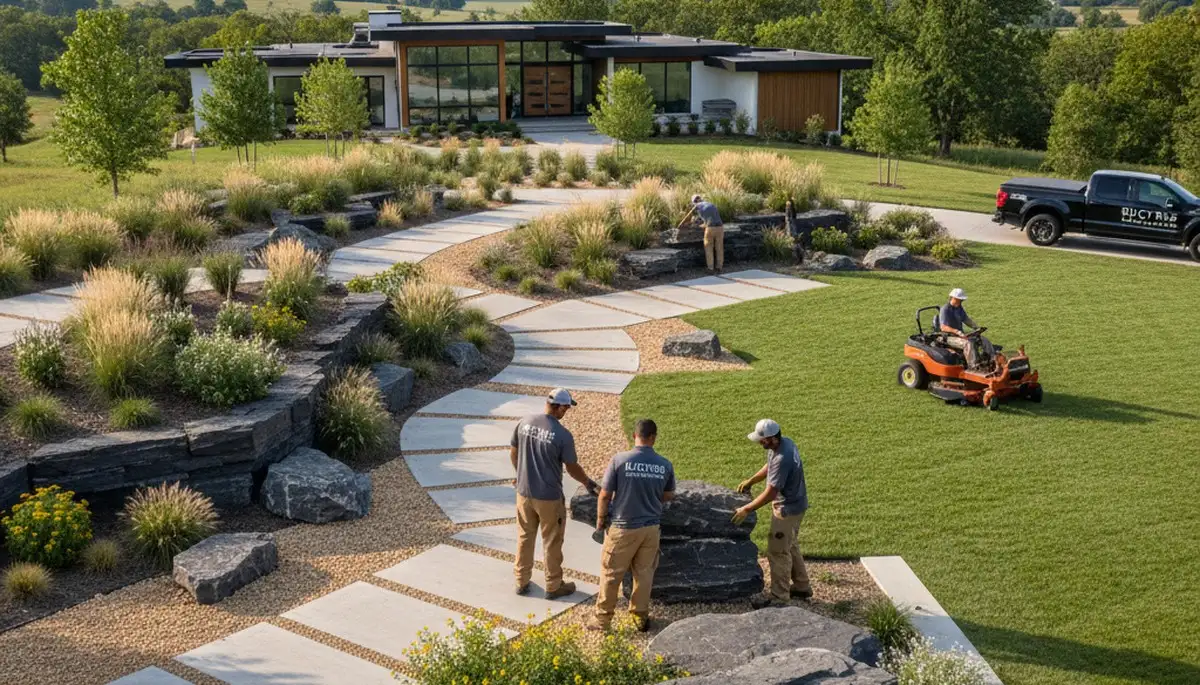 Landscape maintenance service in Olathe, KS by Lawn Care Olathe KS