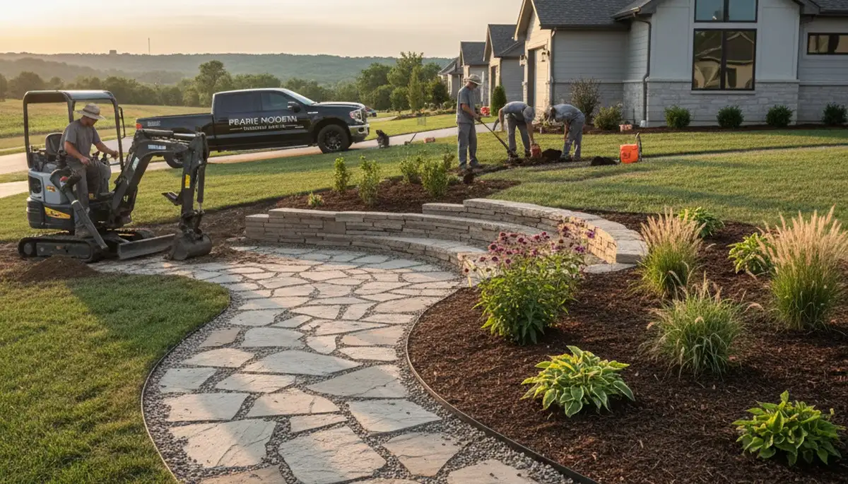 Landscape maintenance service in Olathe, KS for residential lawns and outdoor property care