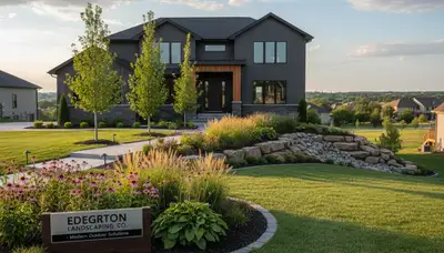 Landscaping crew serving Olathe, KS with professional lawn care and yard maintenance