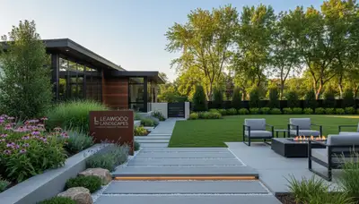 Landscaping crew providing lawn care services in Olathe, KS