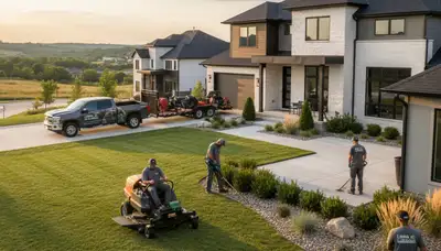 Professional landscaping service in Olathe, KS for lawn care and yard maintenance