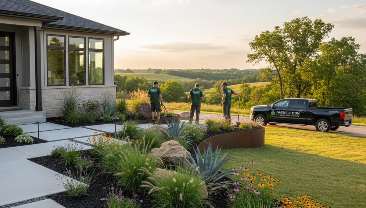 Landscaping team provides lawn care services in Olathe, KS