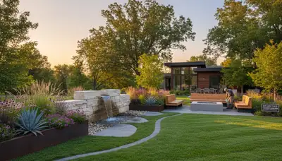 Landscaping crew providing lawn care services in Olathe, KS